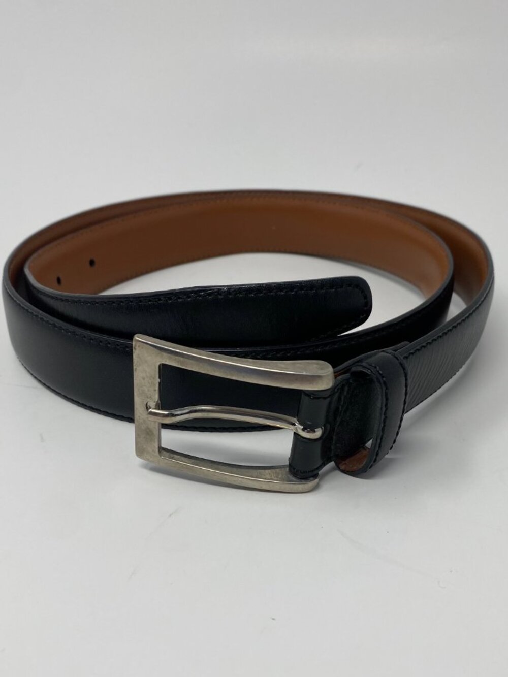 Brooks Brothers Dress Belt Mens Size 36 / 90 Brown Leather Made in Italy 346